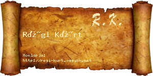 Régi Kürt névjegykártya